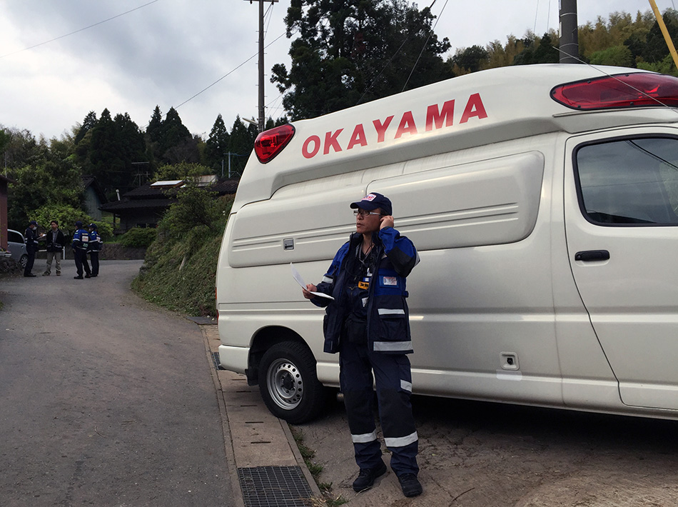 熊本地震時の支援活動の様子